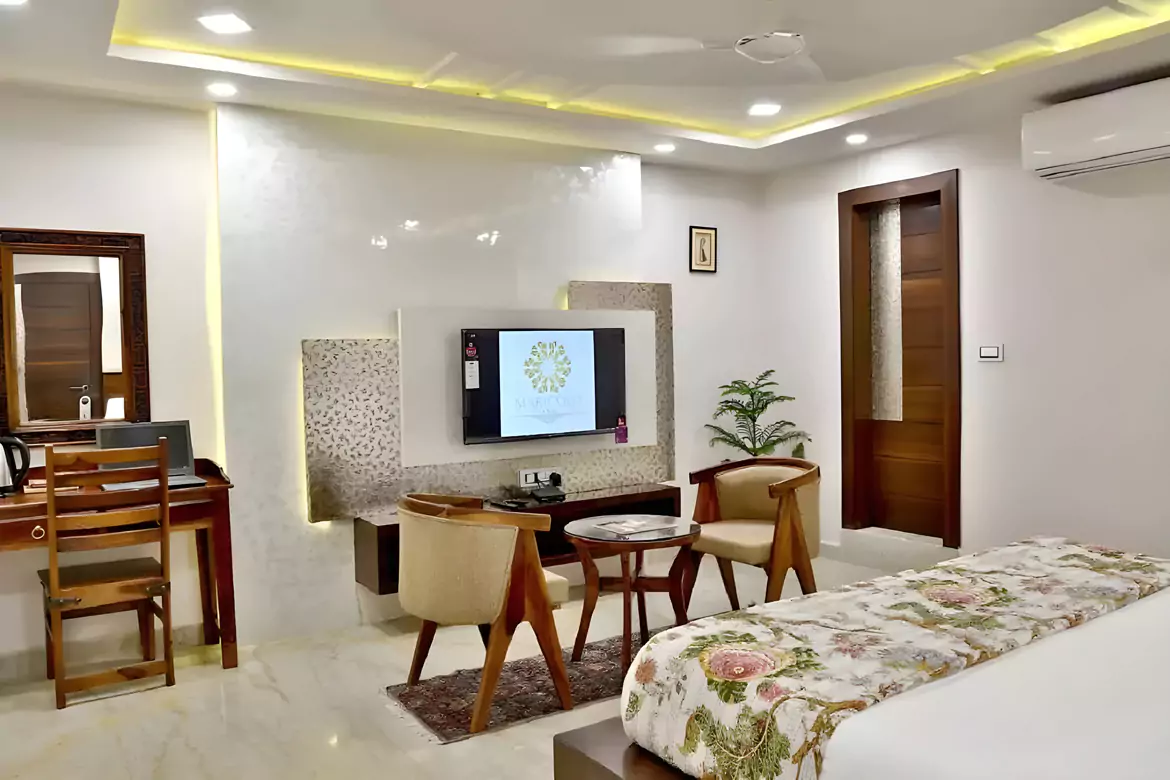 Living space at Marigold Inn Homestay Jaipur